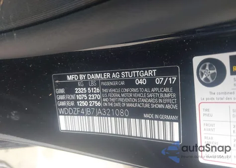 2018 Mercedes-Benz E 300 из США, поврежденный, VIN WDDZF4JB7JA321080